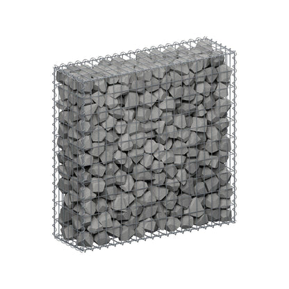 Gabbione 100 cm x 100 cm x 30 cm (L x H x P), maglia 5 cm x 10 cm, spirale