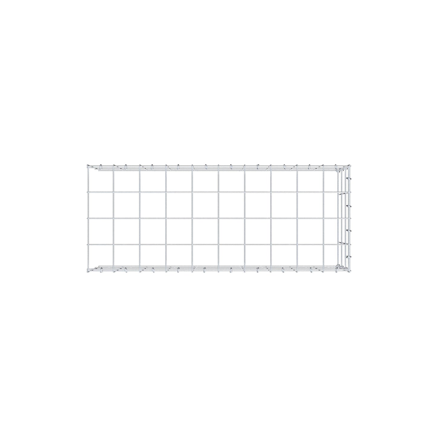Opzetpaal type 4 100 cm x 30 cm x 40 cm (L x H x D), maaswijdte 10 cm x 10 cm, C-ring