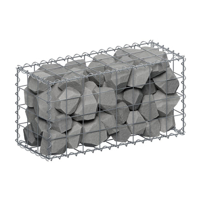 Gabion 80 cm x 40 cm x 30 cm (L x H x D), maskstorlek 10 cm x 10 cm, spiral