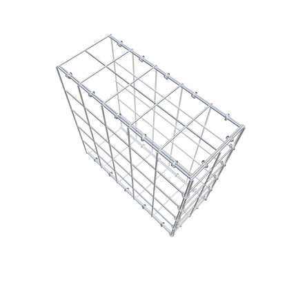 Monteret gabion type 2 50 cm x 50 cm x 20 cm (L x H x D), maskestørrelse 10 cm x 10 cm, C-ring