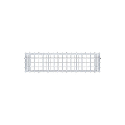 Gabion 80 cm x 40 cm x 20 cm (L x H x P), mailles 5 cm x 5 cm, anneau en C