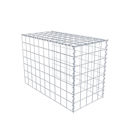 Opvokset gabion type 4 100 cm x 70 cm x 50 cm (L x H x D), maskestørrelse 10 cm x 10 cm, spiral