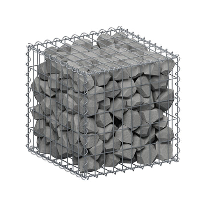 Gabione 50 cm x 50 cm x 50 cm (L x H x T), Maschenweite 5 cm x 10 cm, Spirale