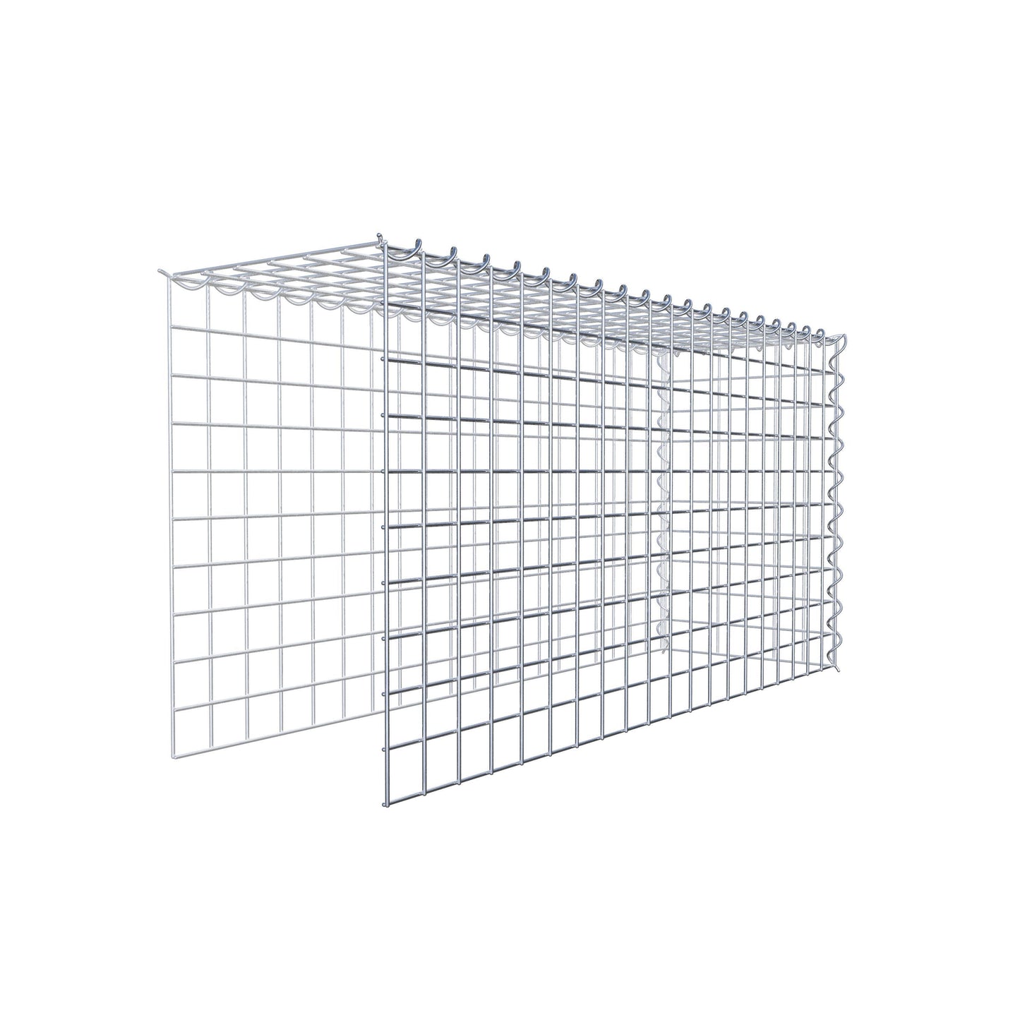 Gabion rapporté type 4 100 cm x 50 cm x 30 cm (L x H x P), mailles 5 cm x 5 cm, spirale
