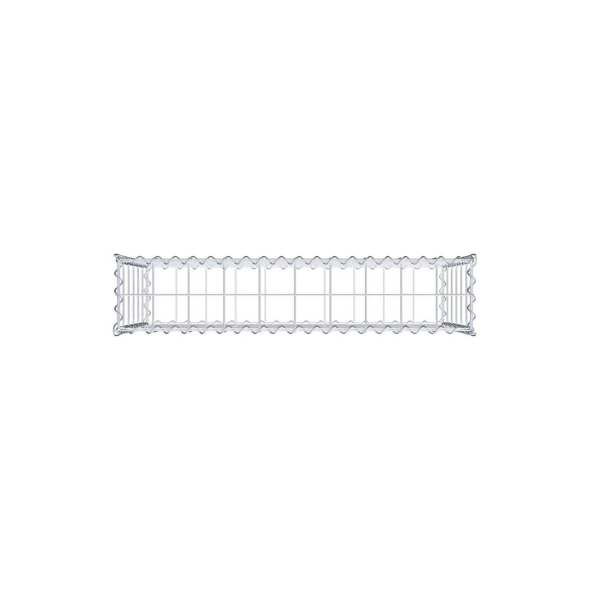 Gabion 100 cm x 60 cm x 20 cm (L x H x D), maskstorlek 10 cm x 10 cm, spiral