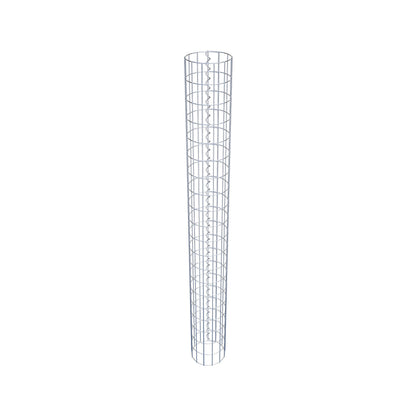 Colonne de gabion ronde 22 cm de diamètre, 200 cm de hauteur, maille 5 cm x 10 cm