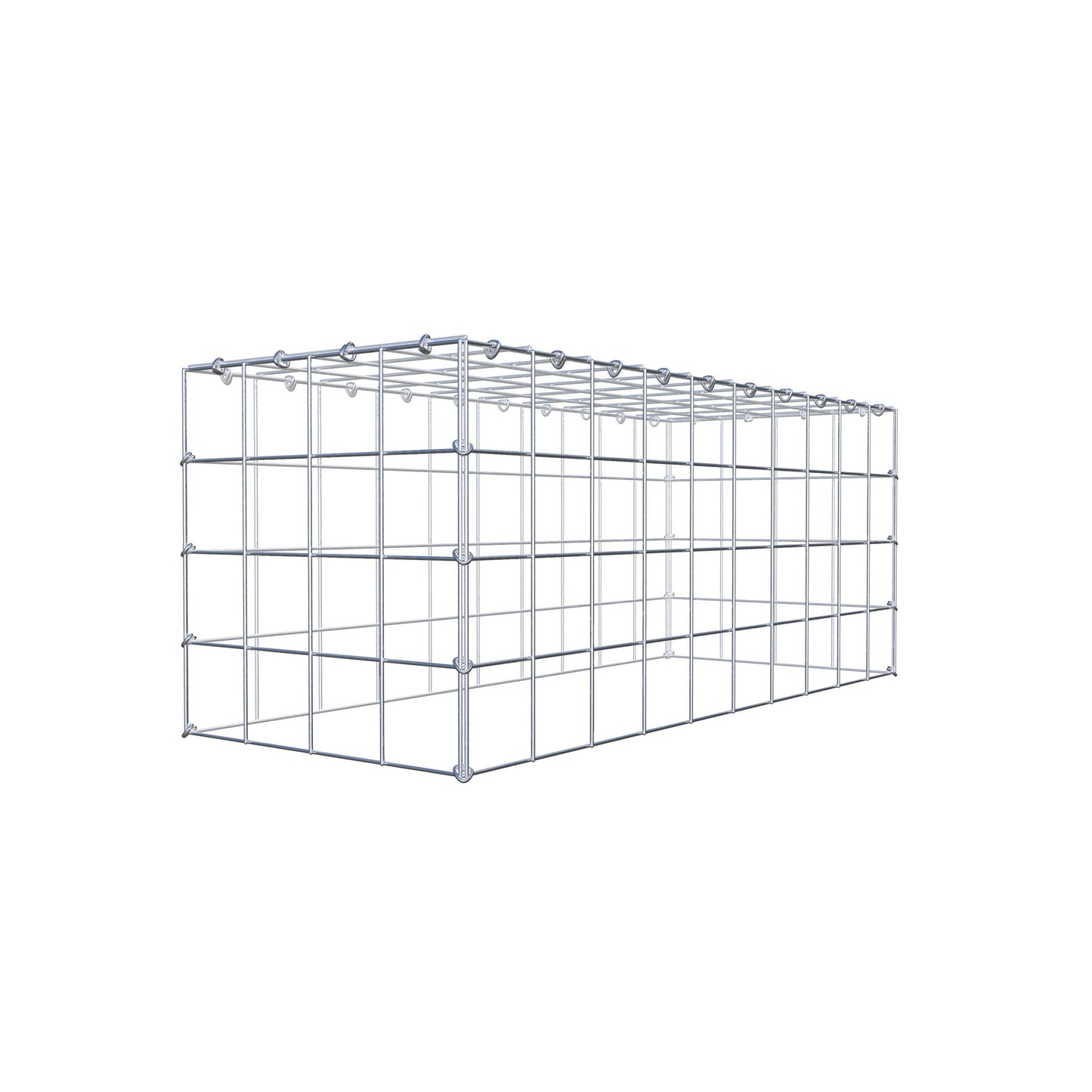 Monteret gabion type 3 100 cm x 40 cm x 40 cm (L x H x D), maskestørrelse 10 cm x 10 cm, C-ring