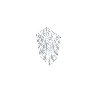 Typ 3 påbyggnadsgabion 100 cm x 40 cm x 30 cm (L x H x D), maskstorlek 5 cm x 10 cm, C-ring