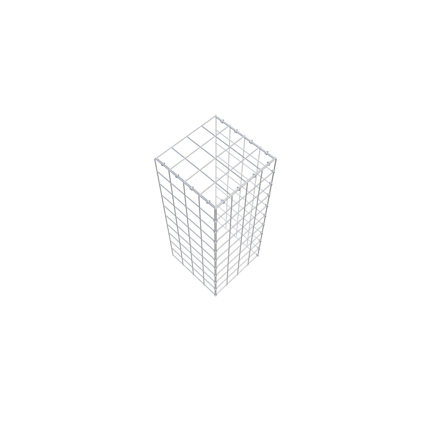 Mounted gabion type 4 100 cm x 40 cm x 40 cm (L x H x D), mesh size 10 cm x 10 cm, C-ring
