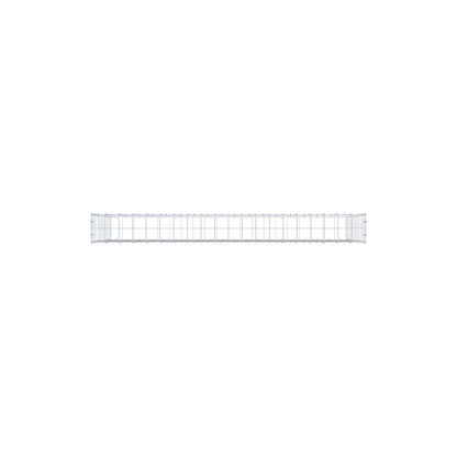 Gabion 200 cm x 100 cm x 20 cm (L x H x D), maskestørrelse 10 cm x 10 cm, C-ring