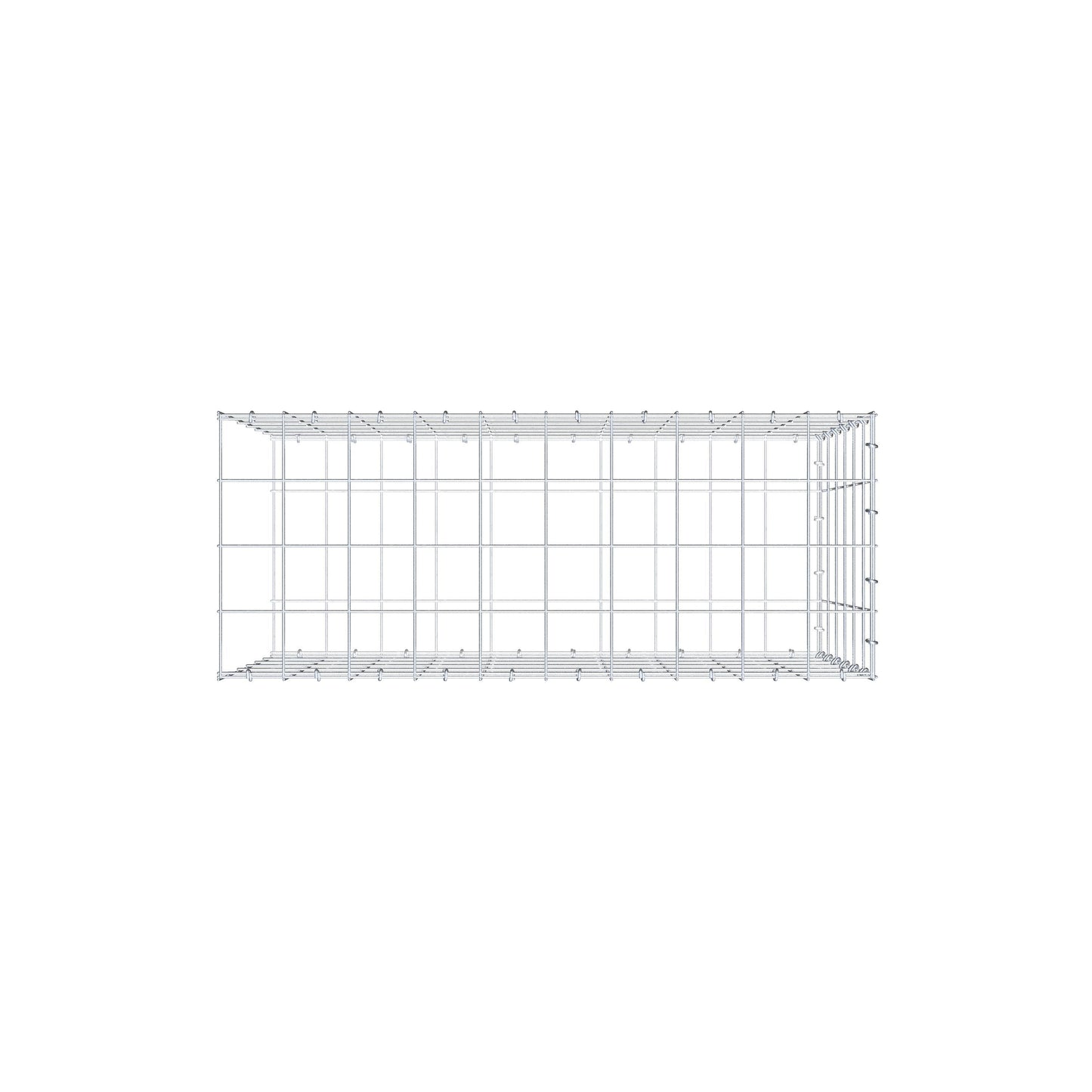 Gavión complementario de tipo 2 100 cm x 60 cm x 40 cm (L x A x P), malla 10 cm x 10 cm, anillo en C