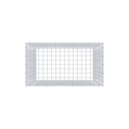 Gavión complementario de tipo 3 100 cm x 90 cm x 50 cm (L x A x P), malla 5 cm x 5 cm, anillo en C