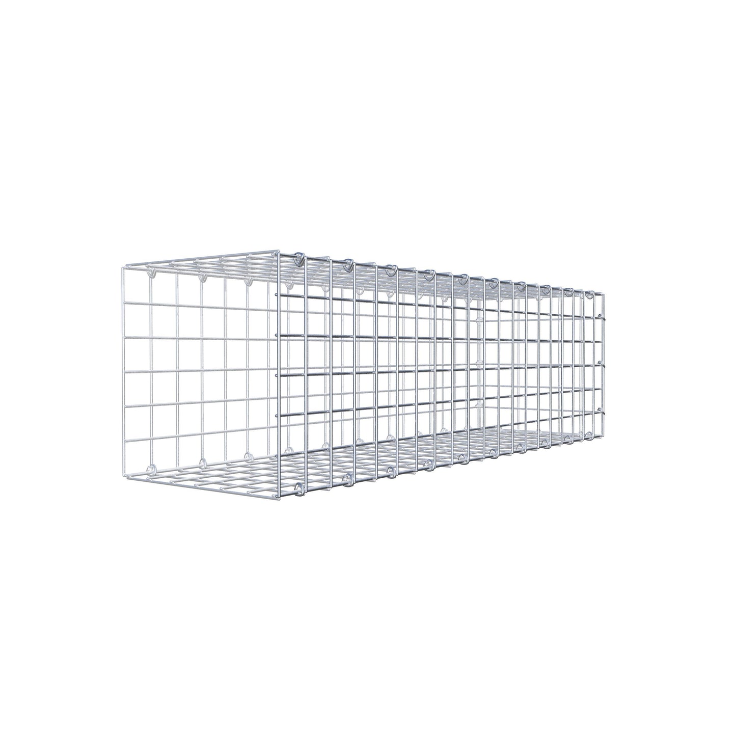 Monteret gabion type 2 100 cm x 30 cm x 30 cm (L x H x D), maskestørrelse 5 cm x 5 cm, C-ring