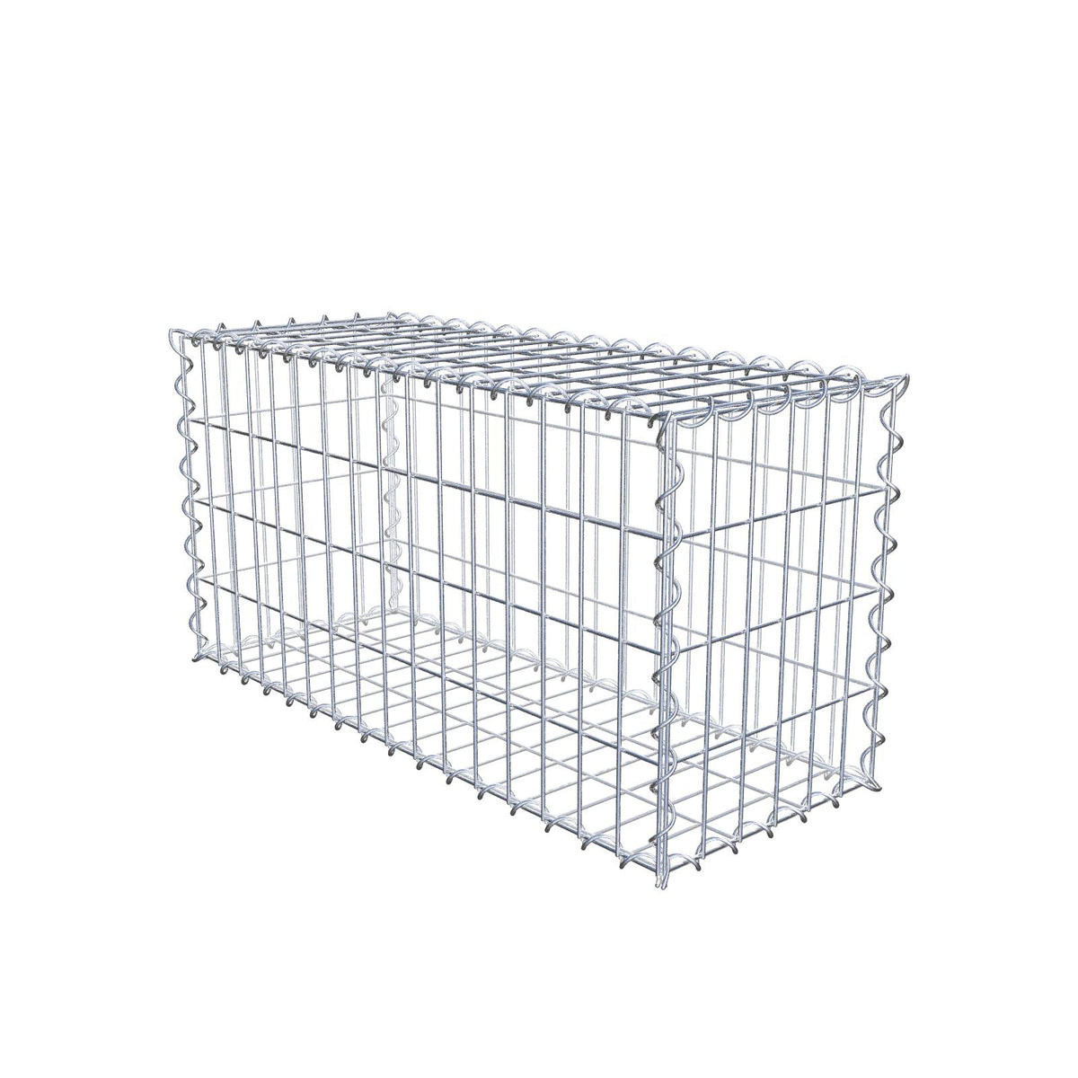 Gabione 80 cm x 40 cm x 30 cm (L x H x T), Maschenweite 5 cm x 10 cm, Spirale
