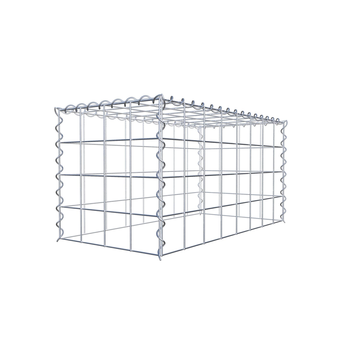 Gabião tipo 3 80 cm x 40 cm x 40 cm (C x A x P), malhagem 10 cm x 10 cm, espiral
