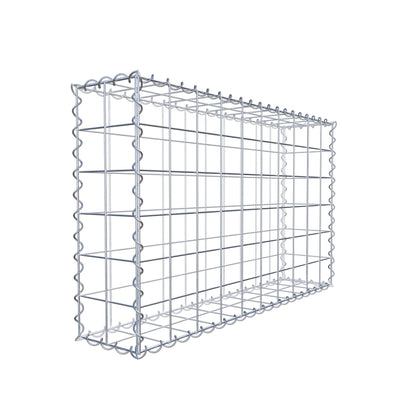 Gabbione 100 cm x 60 cm x 20 cm (L x H x P), maglia 10 cm x 10 cm, spirale