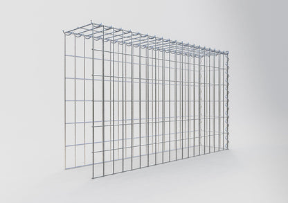 Gavión adulto tipo 4 100 cm x 60 cm x 20 cm (largo x alto x profundidad), tamaño de malla 5 cm x 10 cm, espiral