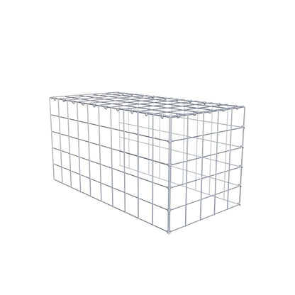 Extra gabion typ 4 100 cm x 50 cm x 50 cm (L x H x D), maskstorlek 10 cm x 10 cm, C-ring