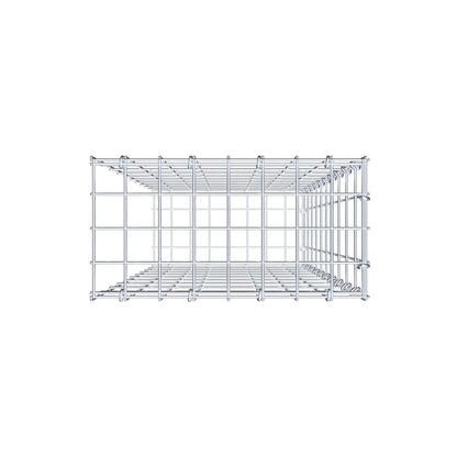 Fourche rapportée type 2 100 cm x 40 cm x 20 cm, mailles 5 cm x 10 cm, anneau en C