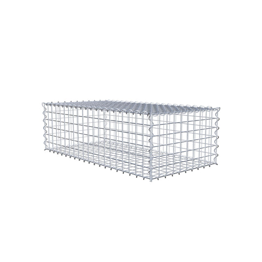 Gabion 100 cm x 30 cm x 50 cm (L x H x D), maskestørrelse 5 cm x 5 cm, spiral