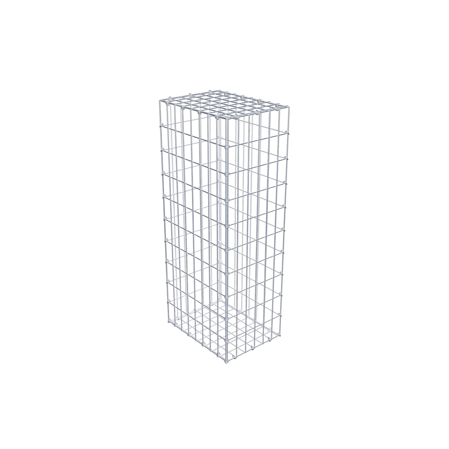 Gabbione 100 cm x 40 cm x 30 cm (L x H x P), maglia 5 cm x 10 cm, anello a C