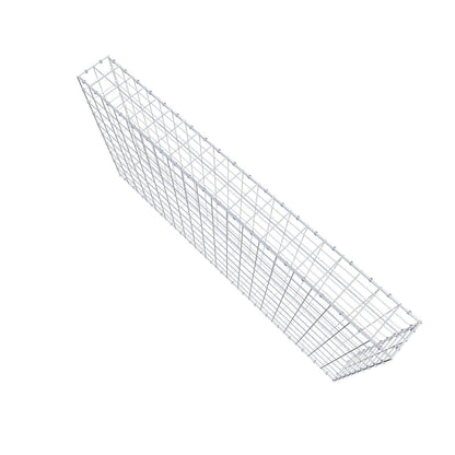 Gabion 200 cm x 100 cm x 20 cm (L x H x D), maskstorlek 10 x 10 cm, spiralring