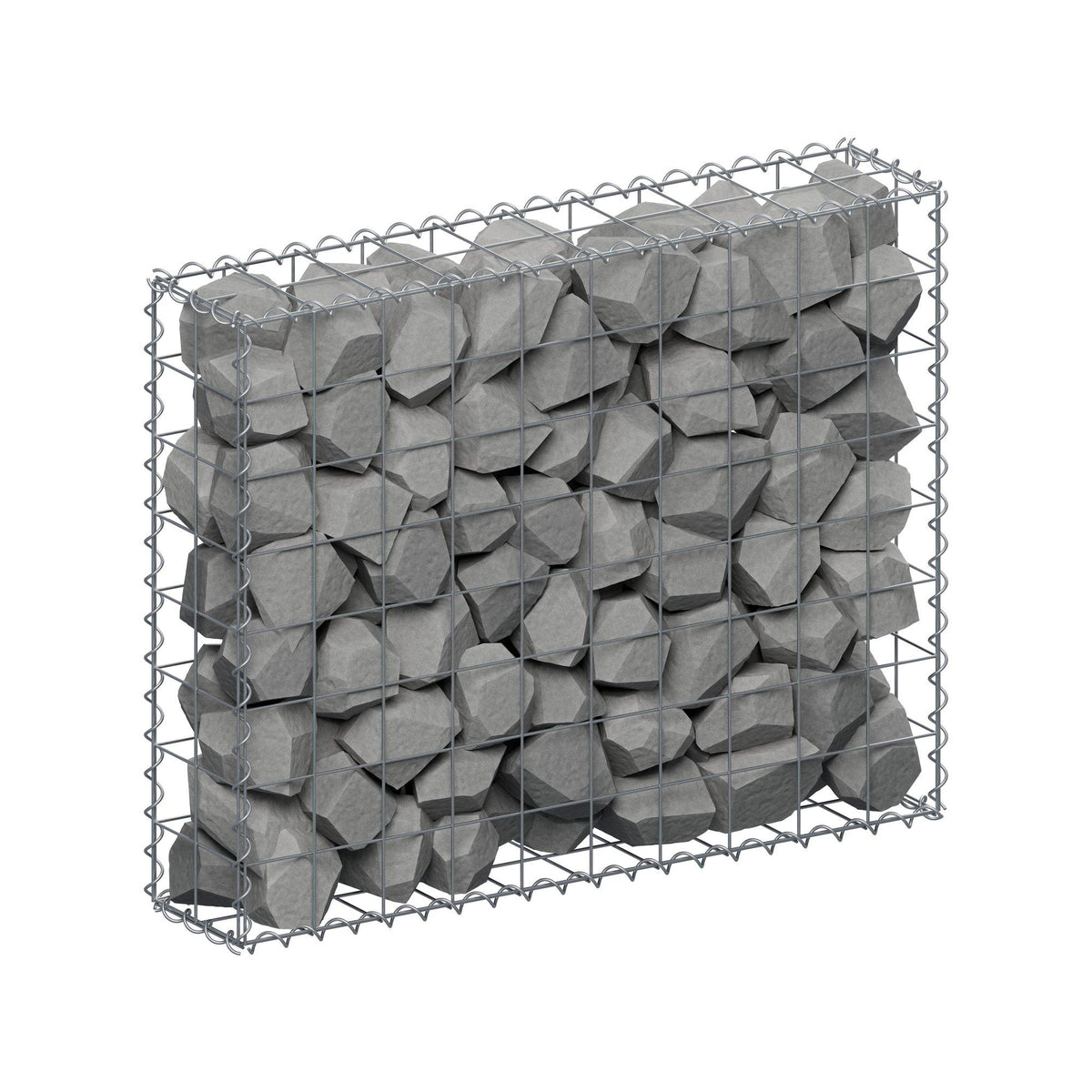 Gabion 100 cm x 80 cm x 20 cm (L x H x D), mesh size 10 cm x 10 cm, spiral