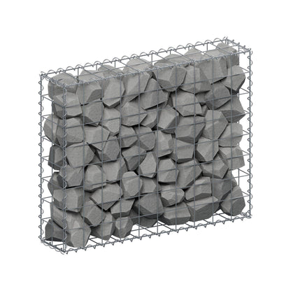 Gabion 100 cm x 80 cm x 20 cm (L x H x D), mesh size 10 cm x 10 cm, spiral