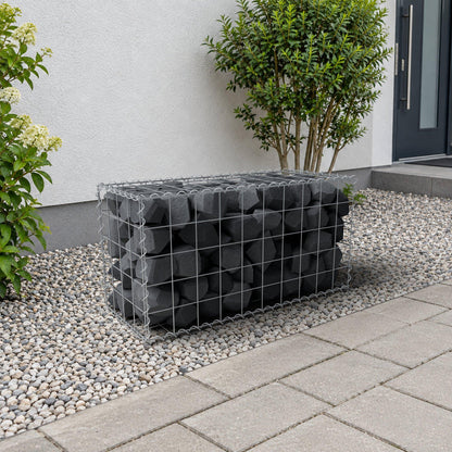 Gabion 100 cm x 50 cm x 40 cm (L x H x D), maskstorlek 10 cm x 10 cm, spiral