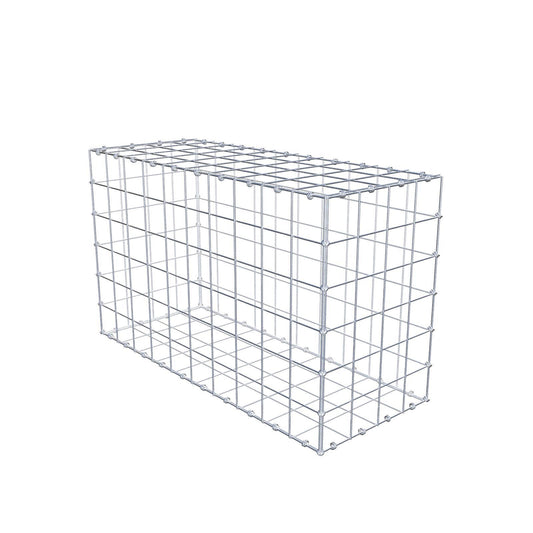 Gabion 100 cm x 60 cm x 40 cm (L x H x D), maskstorlek 10 x 10 cm, spiralring