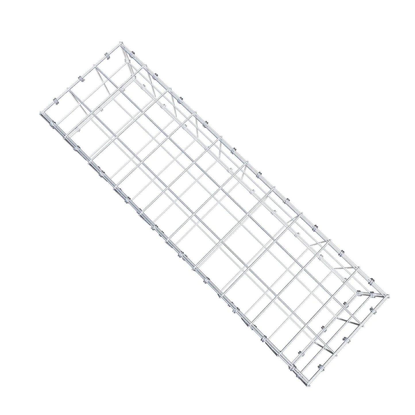 Gabion 100 cm x 20 cm x 30 cm (L x H x D), maskstorlek 10 x 10 cm, spiralring