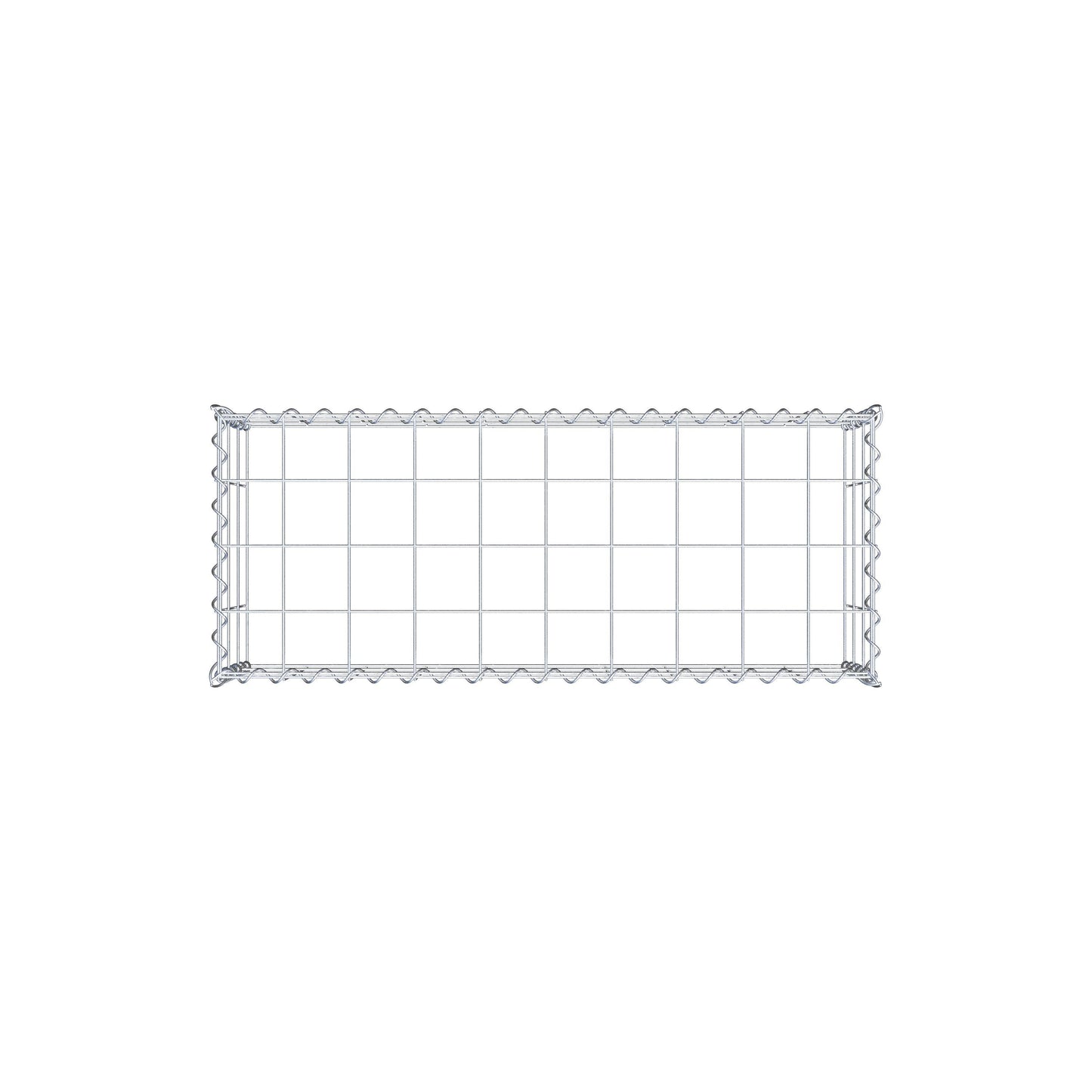 Opvokset gabion type 3 100 cm x 30 cm x 40 cm (L x H x D), maskestørrelse 10 cm x 10 cm, spiral