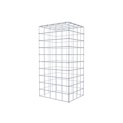Typ 3 påbyggnadsgabion 100 cm x 40 cm x 50 cm (L x H x D), maskstorlek 10 cm x 10 cm, C-ring