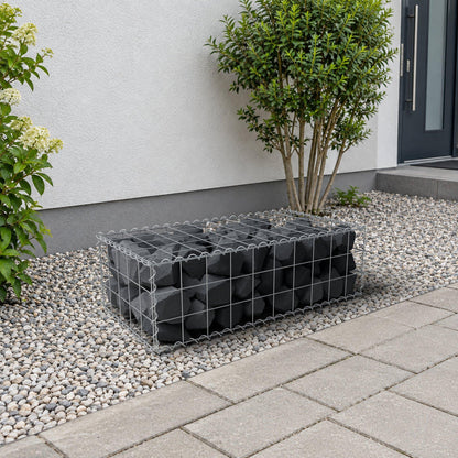 Gabbione 100 cm x 30 cm x 50 cm (L x H x P), maglia 10 cm x 10 cm, spirale