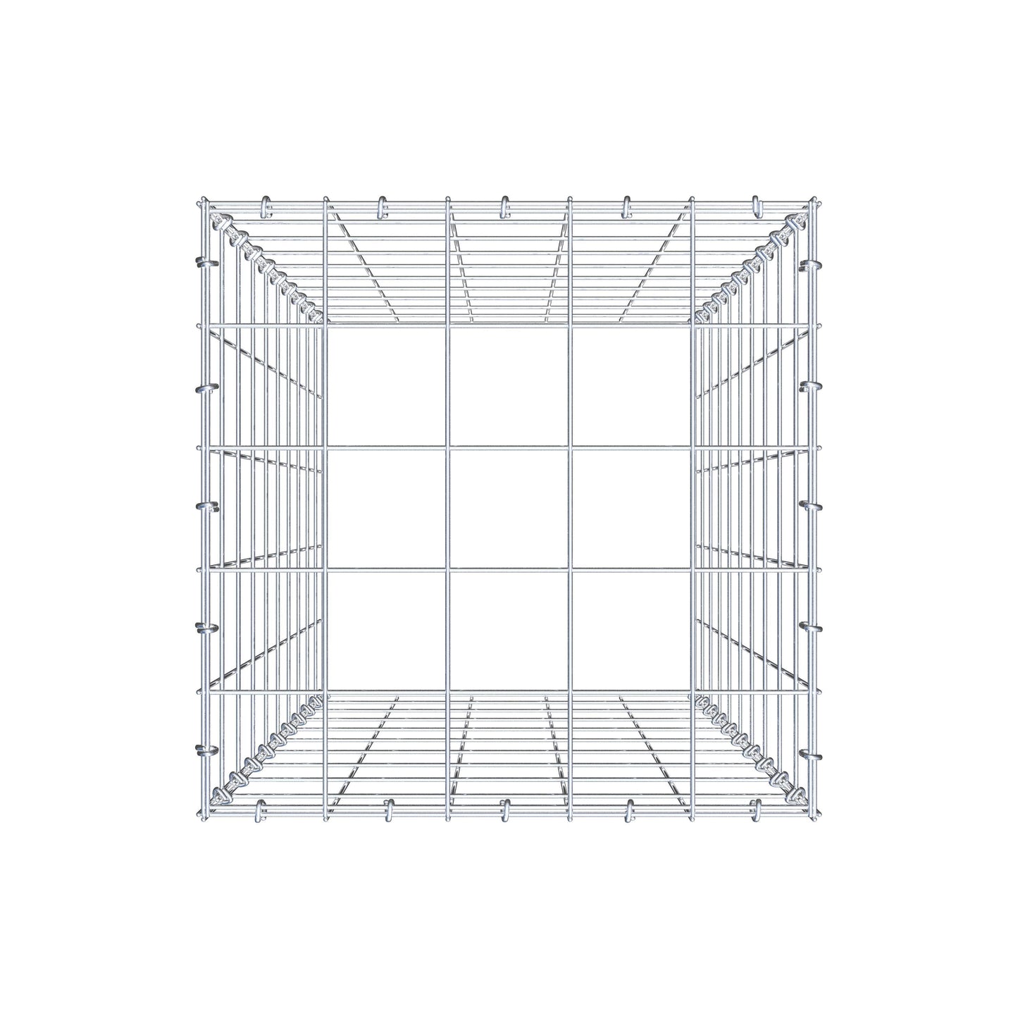 Anbaugabione Typ 3 100 cm x 50 cm x 50 cm (L x H x T), Maschenweite 10 cm x 10 cm, C-Ring