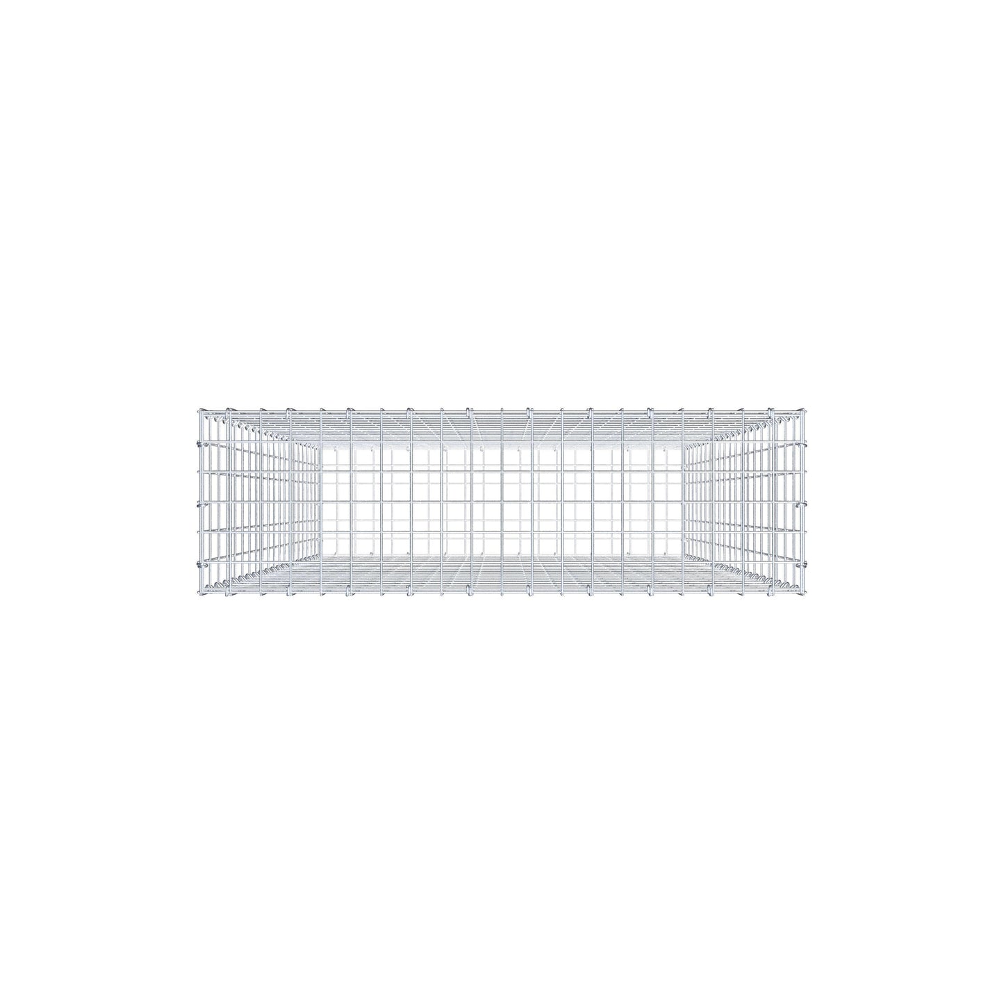 Gabion 200 cm x 100 cm x 30 cm (L x H x P), mailles 5 cm x 10 cm, anneau en C