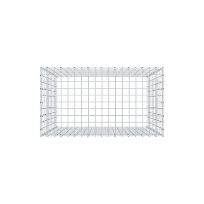 Mounted gabion type 3 100 cm x 90 cm x 50 cm (L x H x D), mesh size 5 cm x 10 cm, C-ring