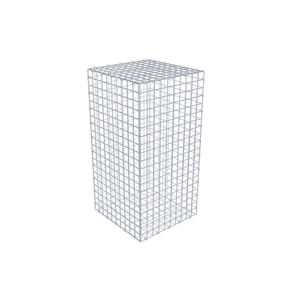 Gavión 100 cm x 50 cm x 50 cm (L x A x P), luz de malla 5 cm x 5 cm, anillo en C