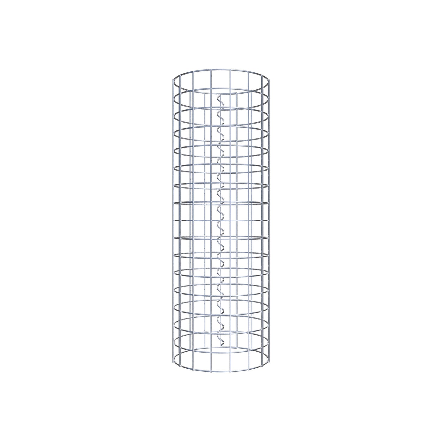 Columna de gaviones redonda 27 cm de diámetro, 80 cm de altura, malla 5 cm x 5 cm