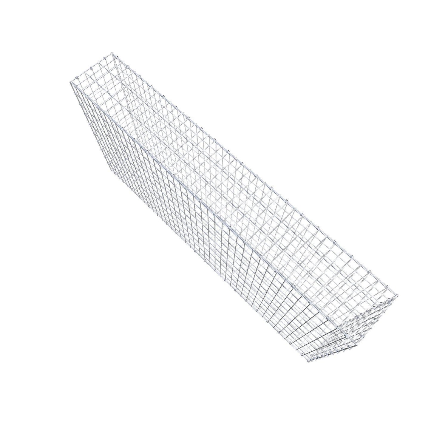 Gabion 200 cm x 100 cm x 30 cm (L x H x D), maskstorlek 5 x 10 cm, spiralring
