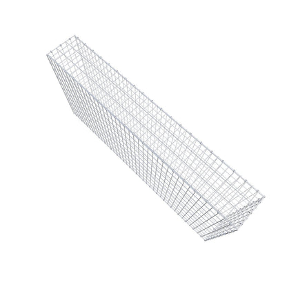 Gabion 200 cm x 100 cm x 30 cm (L x H x D), maskstorlek 5 x 10 cm, spiralring