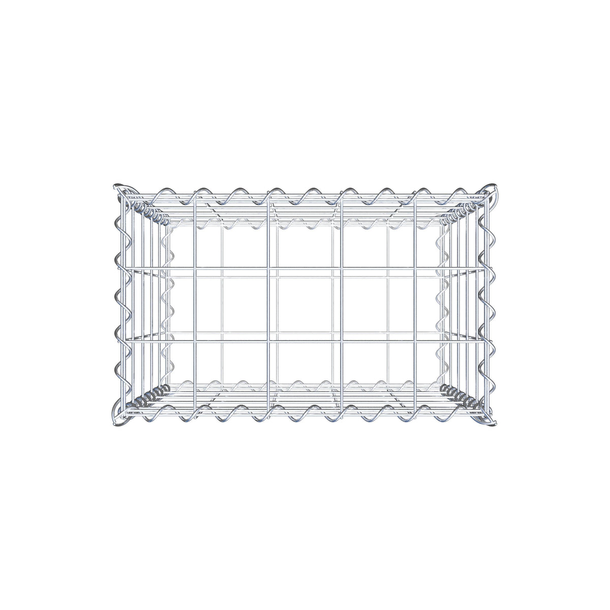 Gabion 50 cm x 50 cm x 30 cm (L x H x D), maskstorlek 10 cm x 10 cm, spiral