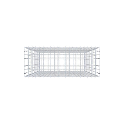 Gabion 200 cm x 100 cm x 40 cm (L x H x D), mesh size 5 cm x 10 cm, C-ring