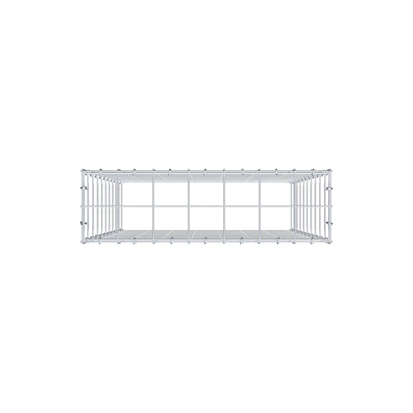 Anbaugabione Typ 3 100 cm x 70 cm x 20 cm (L x H x T), Maschenweite 10 cm x 10 cm, C-Ring