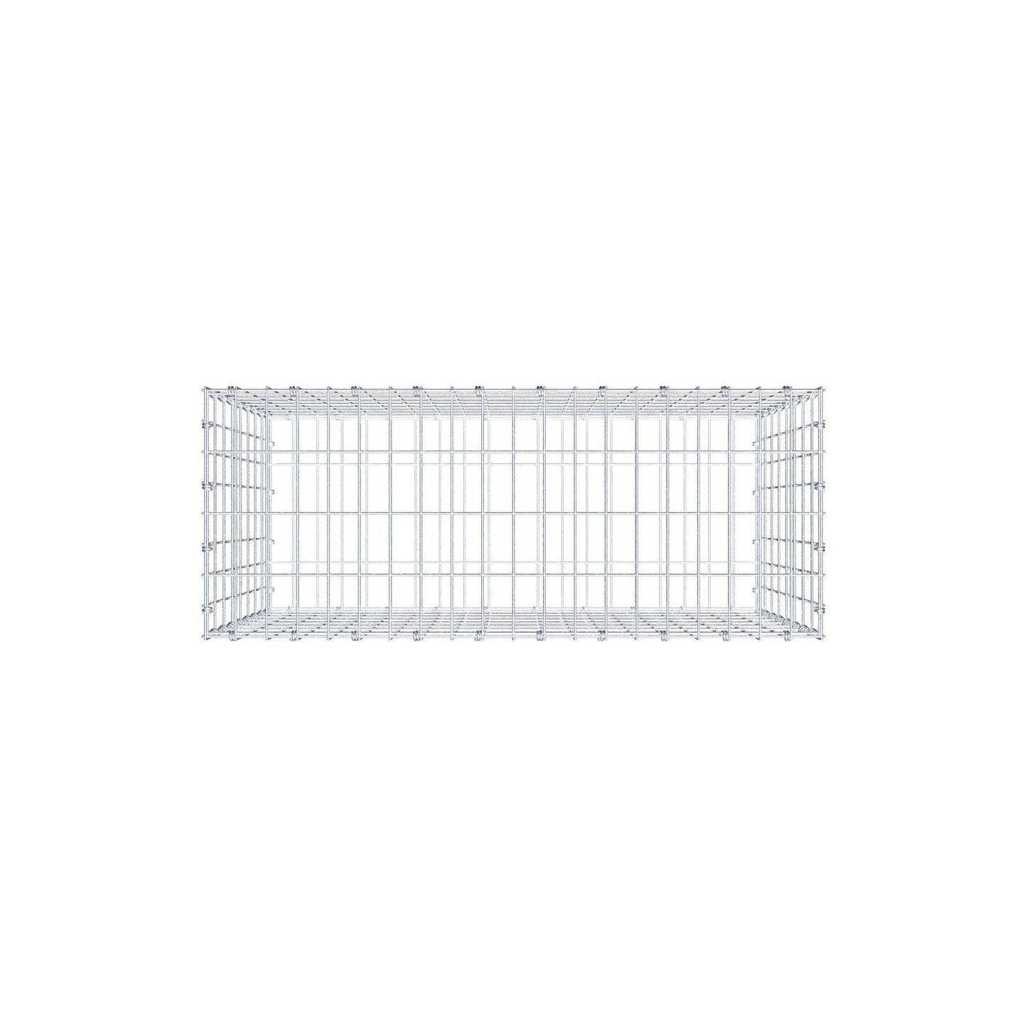 Schanskorf 100 cm x 80 cm x 40 cm (L x H x D), maaswijdte 5 x 10 cm, spiraalring