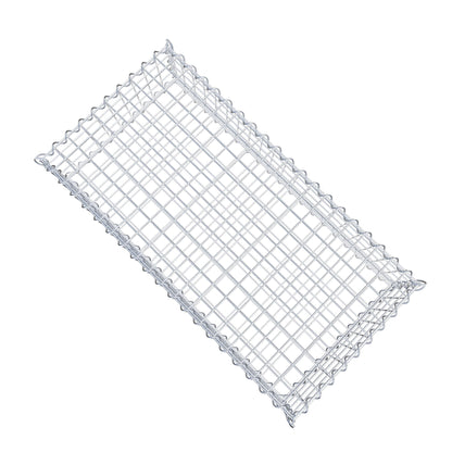 Gavión 100 cm x 20 cm x 50 cm (largo x alto x fondo), malla 5 cm x 5 cm, en espiral
