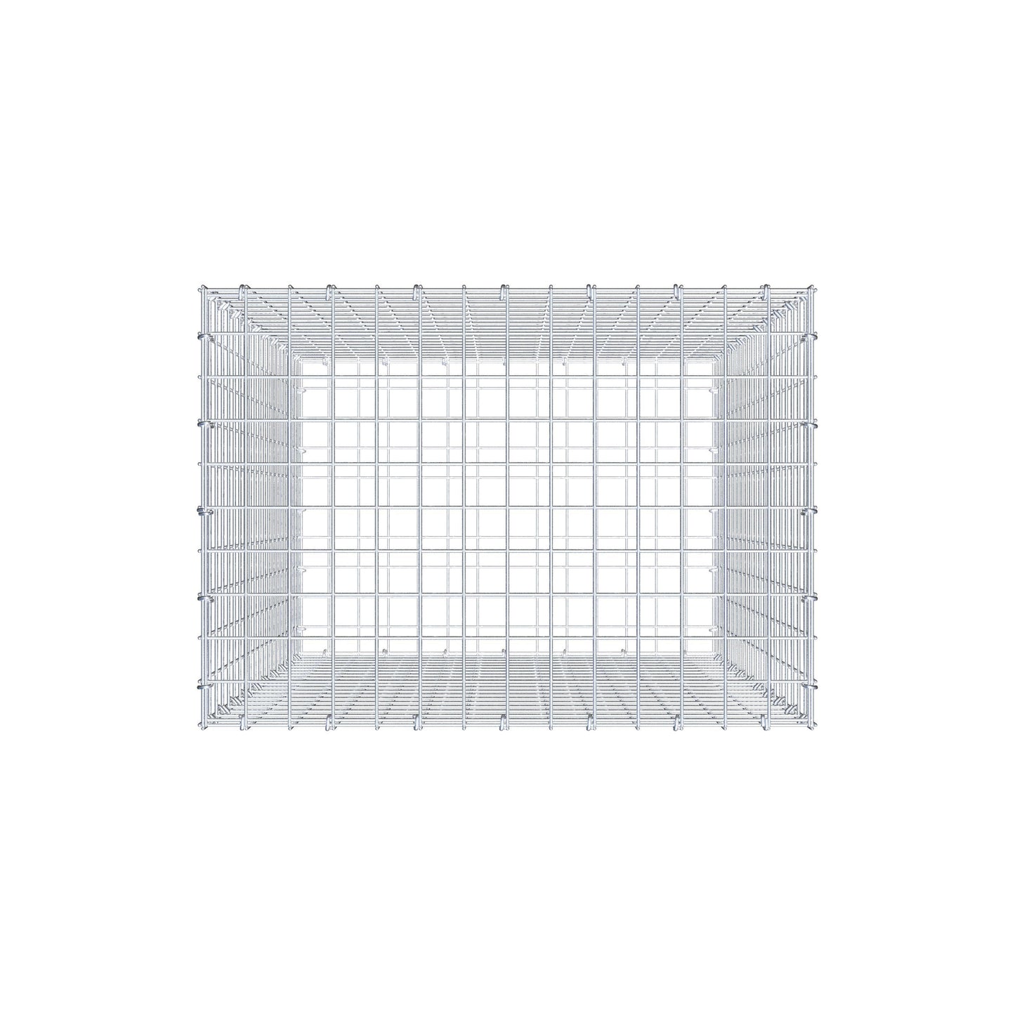 Gabion 100 cm x 70 cm x 50 cm (L x H x D), maskstorlek 5 cm x 5 cm, C-ring