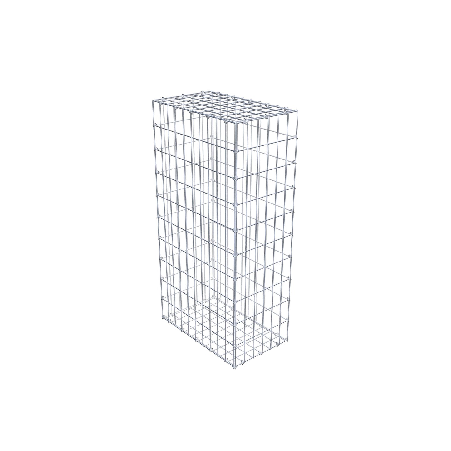 Gabião 100 cm x 50 cm x 30 cm (C x A x P), malhagem 5 cm x 10 cm, anel C