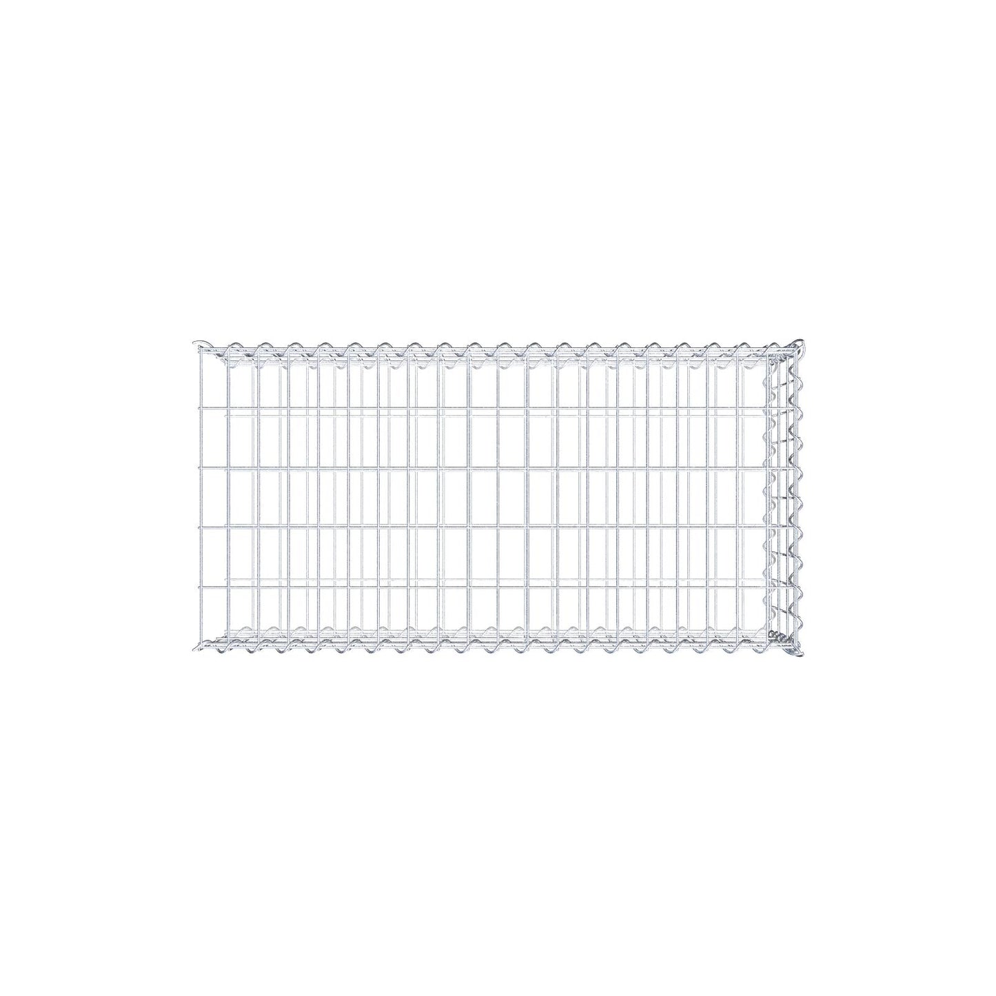 Grown-on gabion type 2 100 cm x 30 cm x 50 cm (L x H x D), mesh size 5 cm x 10 cm, spiral