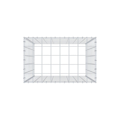 Typ 3 påbyggnadsgabion 100 cm x 80 cm x 50 cm (L x H x D), maskstorlek 10 cm x 10 cm, C-ring